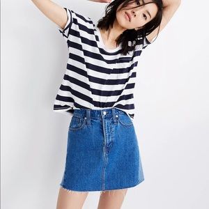 Madewell Rigid Denim A-Line Mini Skirt